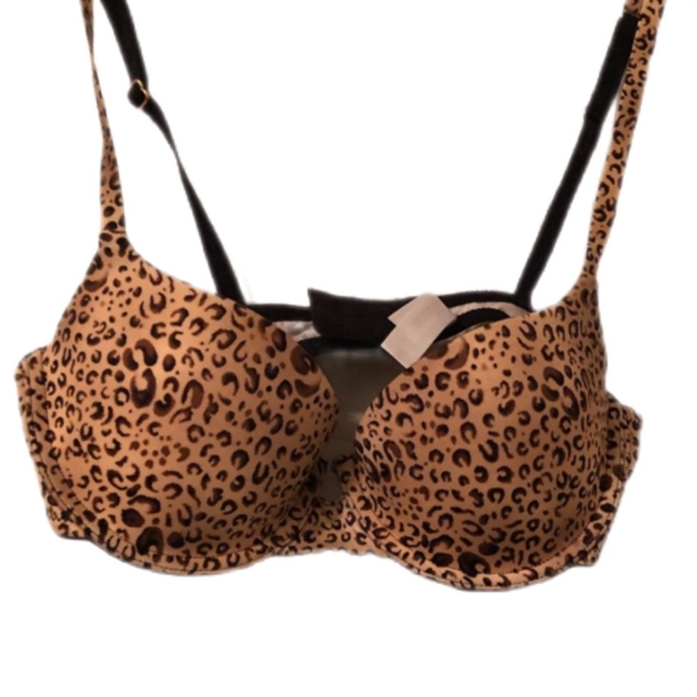 Animal Leopard Cheetah Print Balconette Bra Size 34A